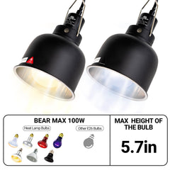 CAVACHEW terrarium light fixture showing two lamps for heat and UVB
