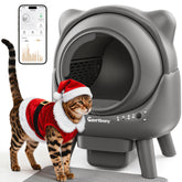 Cavrtbany automatic litter box front view, space-saving design for multi-cat homes