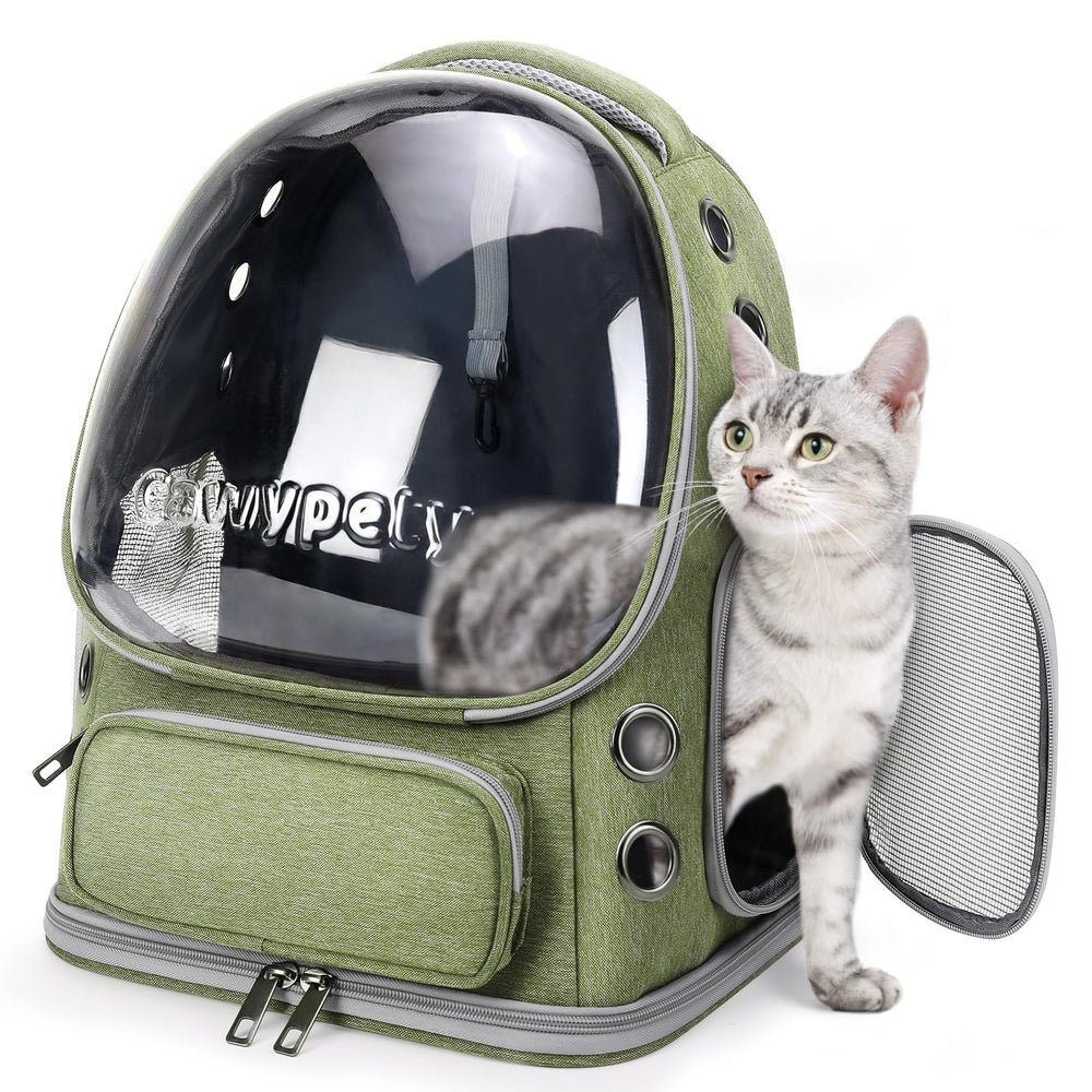 Cawypety cat backpack with bubble window for sunny, comfortable travel
