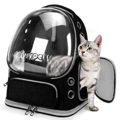 Cawypety cat backpack carrier bubble window lets sunlight while ventilating your pet.