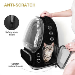 Cawypety cat backpack carrier spacious interior for cats to turn around.