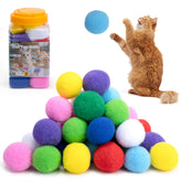 Caydo cat toys balls 20pcs colorful pom poms for interactive play