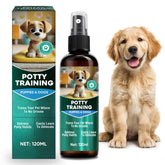 Cayenne dog potty spray bottle front view for easy training setup.