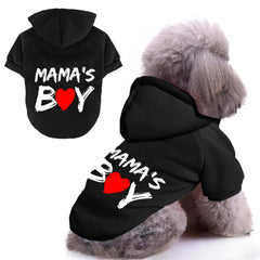 Cayxatiu dog hoodie small to medium front view black for warmth