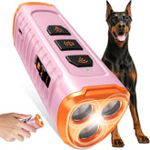 Cbersmg dog bark deterrent device front view demonstrates compact design and 50ft range for quick training.