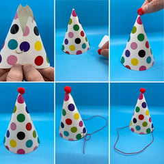 CBM Dog Party Hat Set shows nine hats and two crowns for festive canine birthdays.