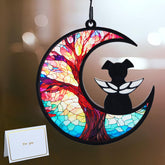 CCiaga dog-angel memorial suncatcher with moon design for daily remembrance.