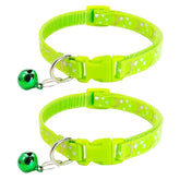 ccuuhj reflective cat collar green pack two for night visibility