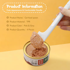 CdbC cat food spoon 4-pack shows color variety for multiple pets