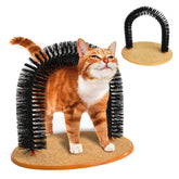 cdmoke cat arch grooming brush assembly—easy setup for at-home self-grooming