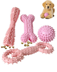 Cdyzqikm 4-pack puppy toys with four shapes for engaging teething play