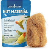 CEDAR ALPHA coconut-fiber nest close-up showing soft, breathable bedding for birds.