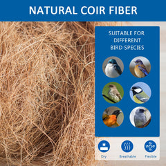CEDAR ALPHA nest material spread with fluffy texture ideal for small birds' nests.