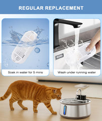 CEESC battery-powered water fountain offers cordless placement for flexible space