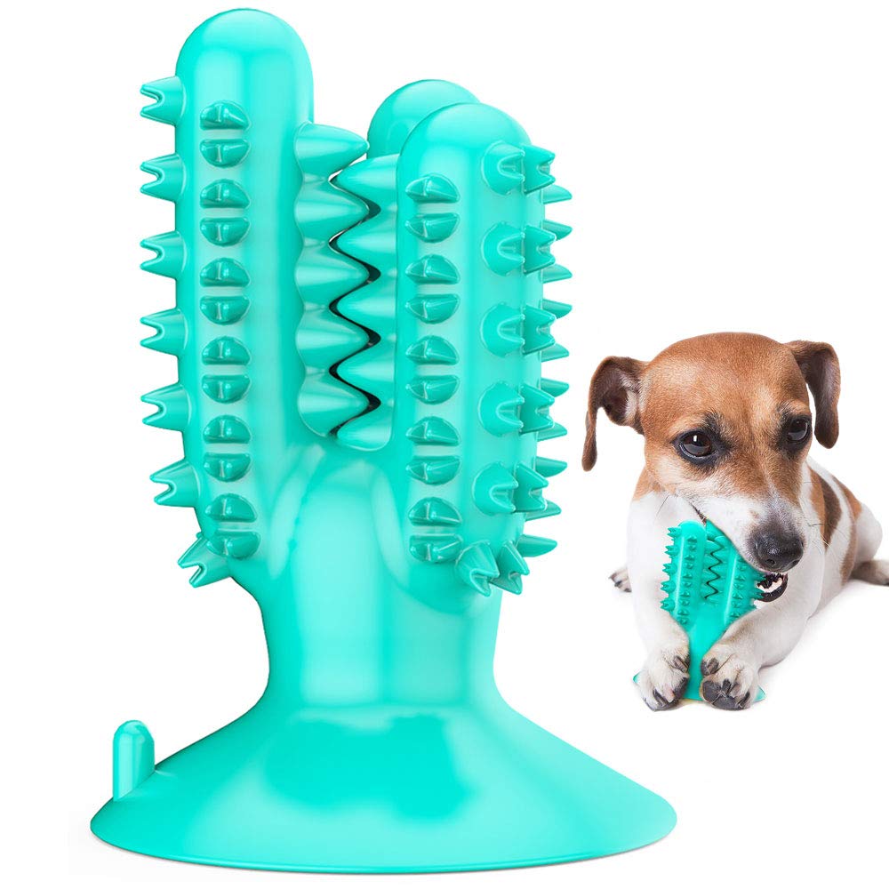CEESC dog toothbrush chew stick blue front view displays design for dental care