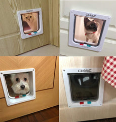 CEESC Extra Large Cat Door transparent flap lets pets see outside for calmer entries.