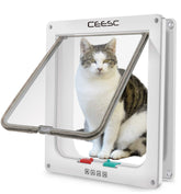 CEESC Extra Large Cat Door front exterior shows weatherproof design for year-round use.