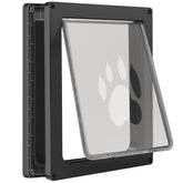 CEESC large dog door frame angled view highlights sturdy construction for durable pet access.