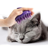 CeleMoon cat brush with soft rubber pins for gentle grooming and massage