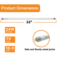 Celiwace T5 UVB 24W bulb helps calcium metabolism in the enclosure
