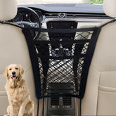CEMZENFIX dog car net barrier back seat installed keeps pets secure for safer trips.