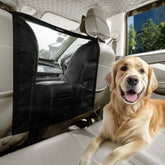 CEMZENFIX universal dog car barrier installed behind the front seat for safer travels