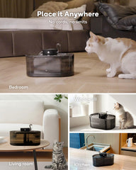 CENGCEN water-flow curved spout delivers natural drinking feel for cats.