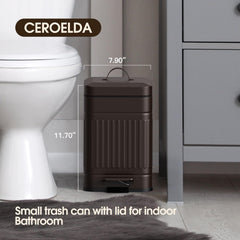 CEROELDA trash can soft-close pedal highlights smooth opening and closing for a calm workspace.