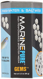 CerMedia MarinePure Gems 90g packaging for filtration setup.