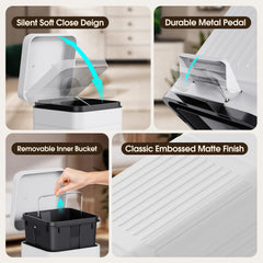 CEROELDA removable inner bucket for easy dumping and cleaning.