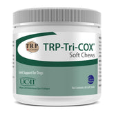 Ceva TRP-Tri-COX Soft Chews bottle closeup for dog joint support