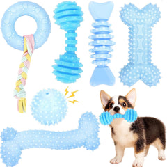 CGBD puppy toys six shapes for engaging play with dental care benefits