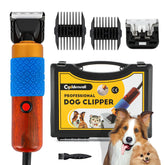 CGOLDENWALL Dog Hair Clipper main unit in use for quiet, smooth home grooming.
