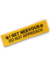 Cgvovgr nervous dog leash sleeve in yellow signals caution on walks, improving visibility.