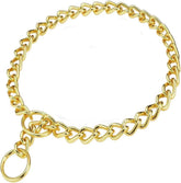 Chain Choke Collar with metal slip-link in gold finish for precise training cues.