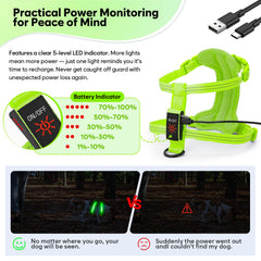 ChalkLit USB-C rechargeable harness with 230mAh battery for extended outings.