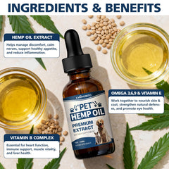 CHANUBITO Pets hemp oil near a sleeping dog to indicate deep sleep potential