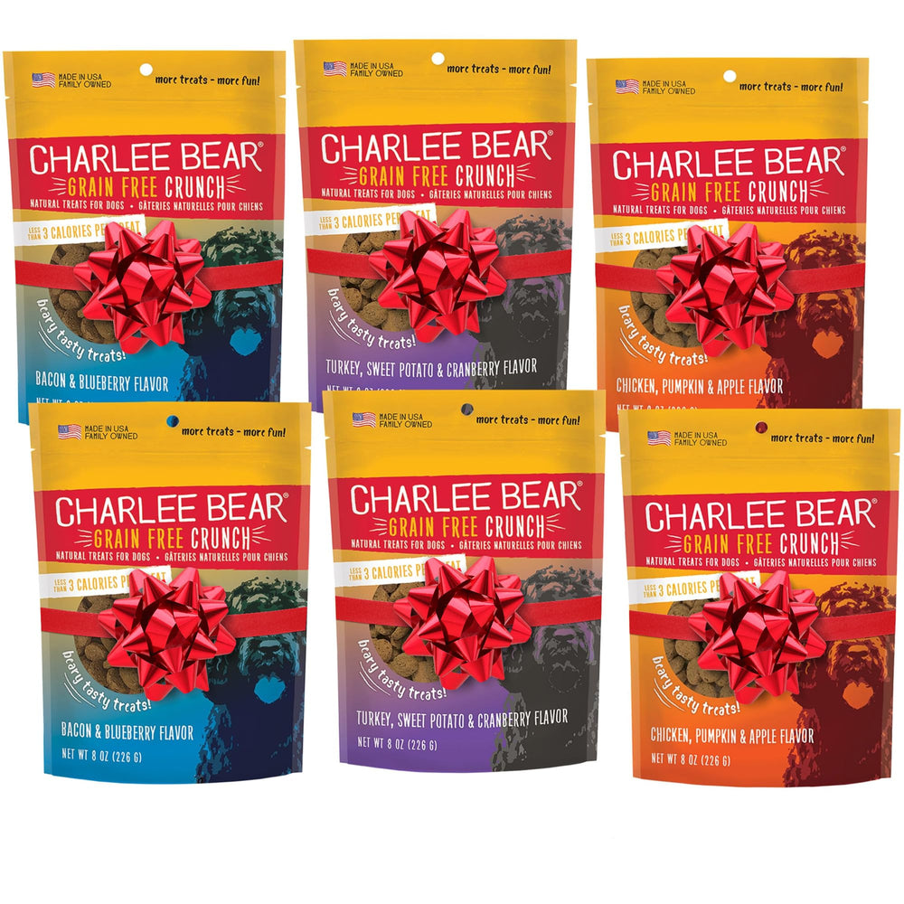 Charlee Bear Training Treats variety-pack front 8oz for bite-sized rewards during training.