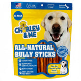 CHARLEY & ME all-natural bully sticks pack shot highlighting premium ingredients for dogs.