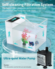 Charmshine LED light modes offer customizable ambiance for vibrant fish colors.