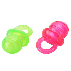 Chazcool puppy pacifier close-up shows durable TPR material for lasting chewing
