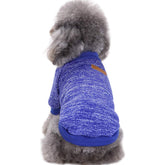 CHBORLESS dog sweater front view shows warm knitwear for chilly outdoor walks
