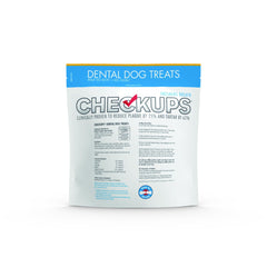 Checkups dental dog treats plaque reduction closeup showing tartar control potential