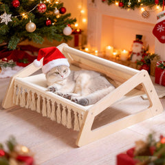 CHEERHOME PETS cat hammock bed setup showcasing easy assembly and elevated lounging.