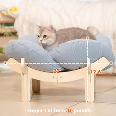 CHEERHOME PETS underside-view reveals cross-wood frame for strong, wobble-free support