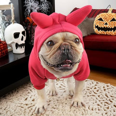 Cheertails Halloween dog costume Ruby Bold Horns side profile ideal for photos