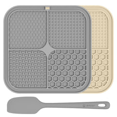 Chefaide lick mat shows strong suction cups securing to a surface for calm sessions.