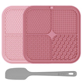 ChefAide lick mat with four textured surfaces for engaging feeding sessions.