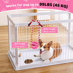ChengFu interactive dog toy rope pink increases playtime during crate training.