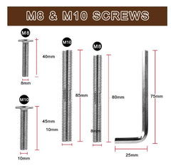ChengFu M8 threaded bolt for cat scratching post—easy height adjustment.